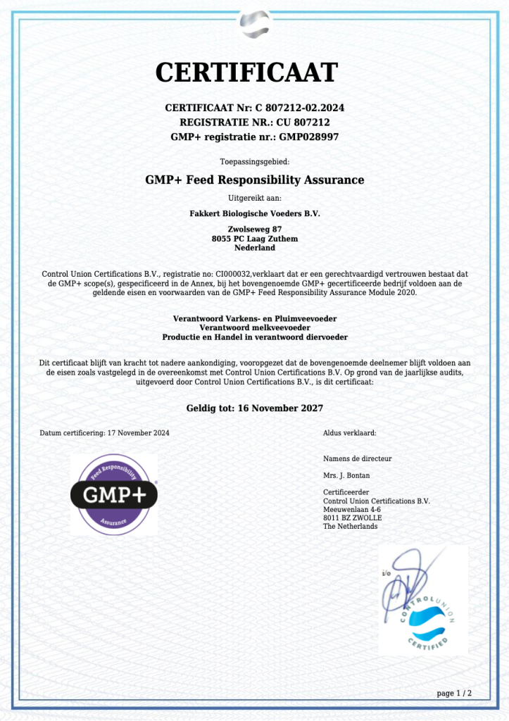 GMP+ Feed Responsibility