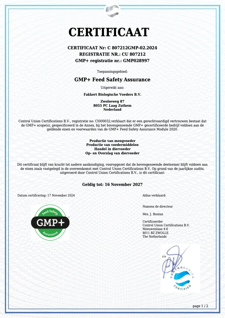 GMP+ Feed Safety
