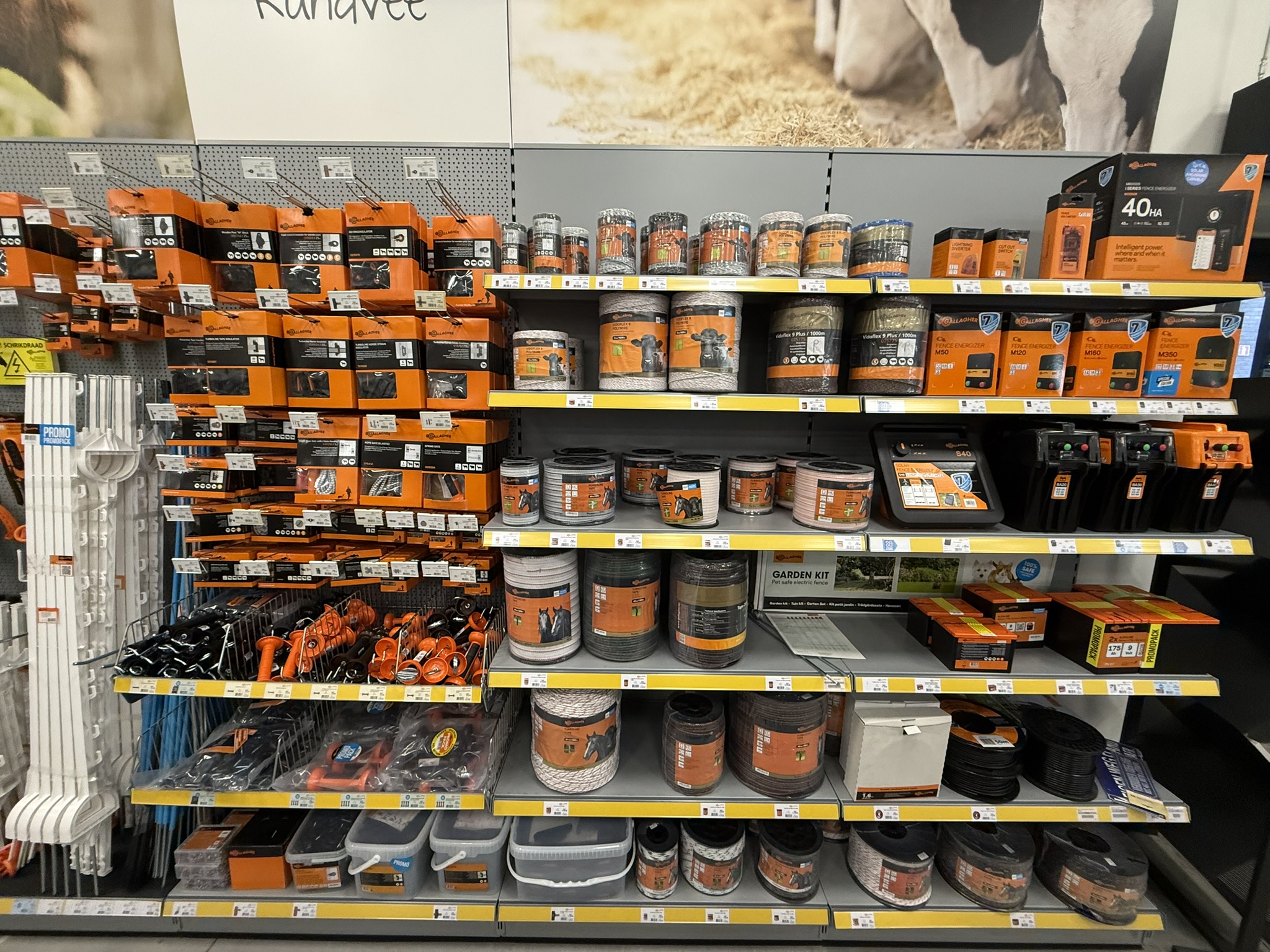 Gallagher schap in de winkel van Fakkert